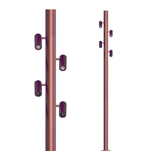 Smart Pole - Two LED Spot Light+Two CCTV